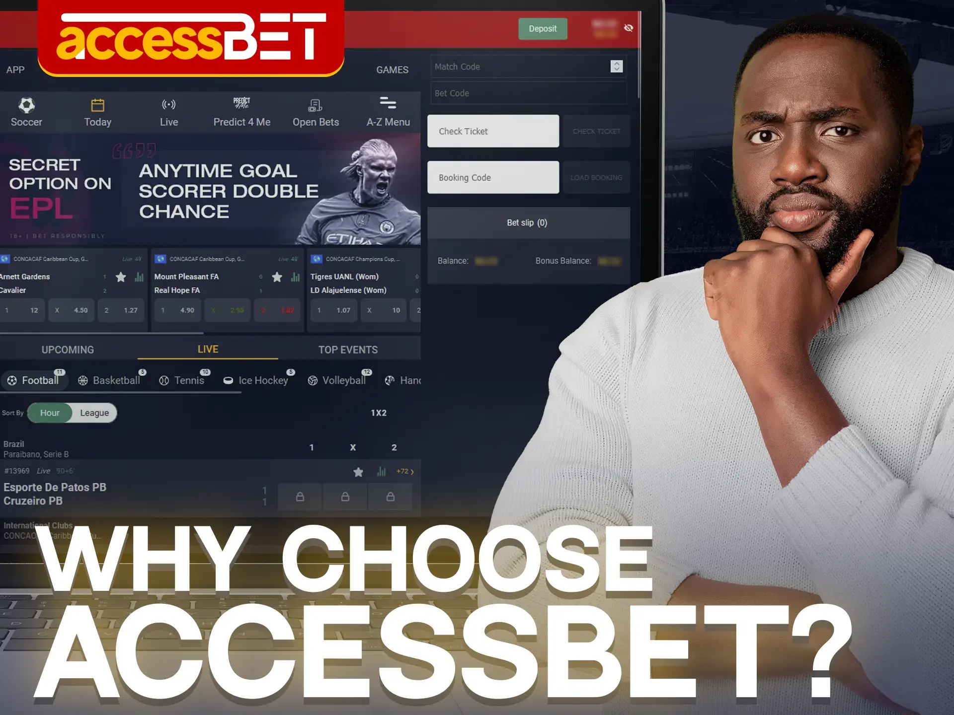 Choosing bookmaker AccessBet you get full security and high level of service.