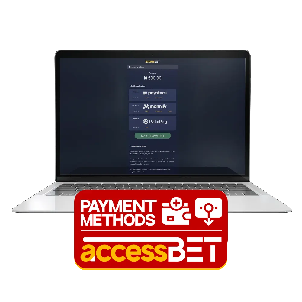 The withdrawal process at AccessBet is very simple and accessible for registered users.