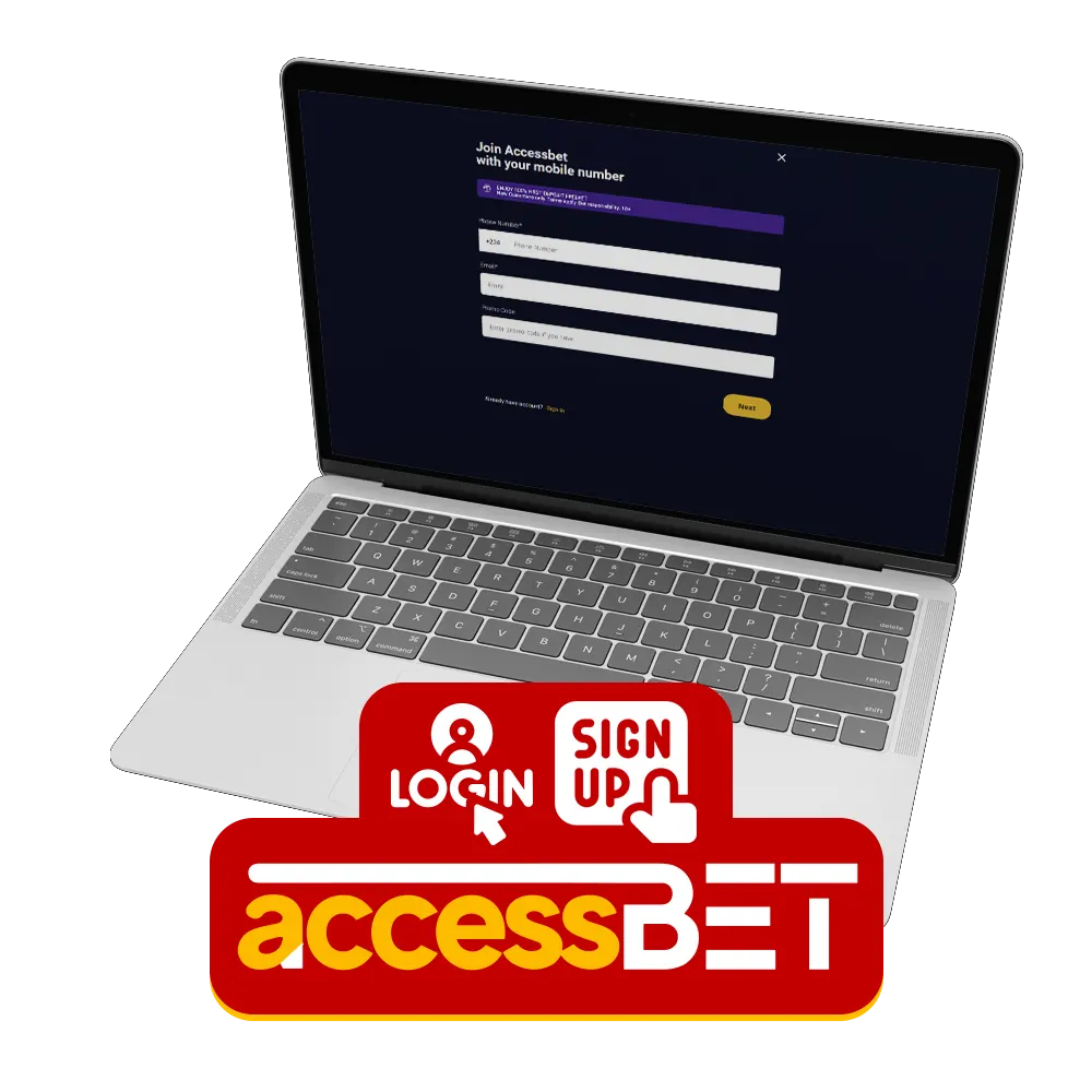 How to register and undergo verification on the Accessbet website.