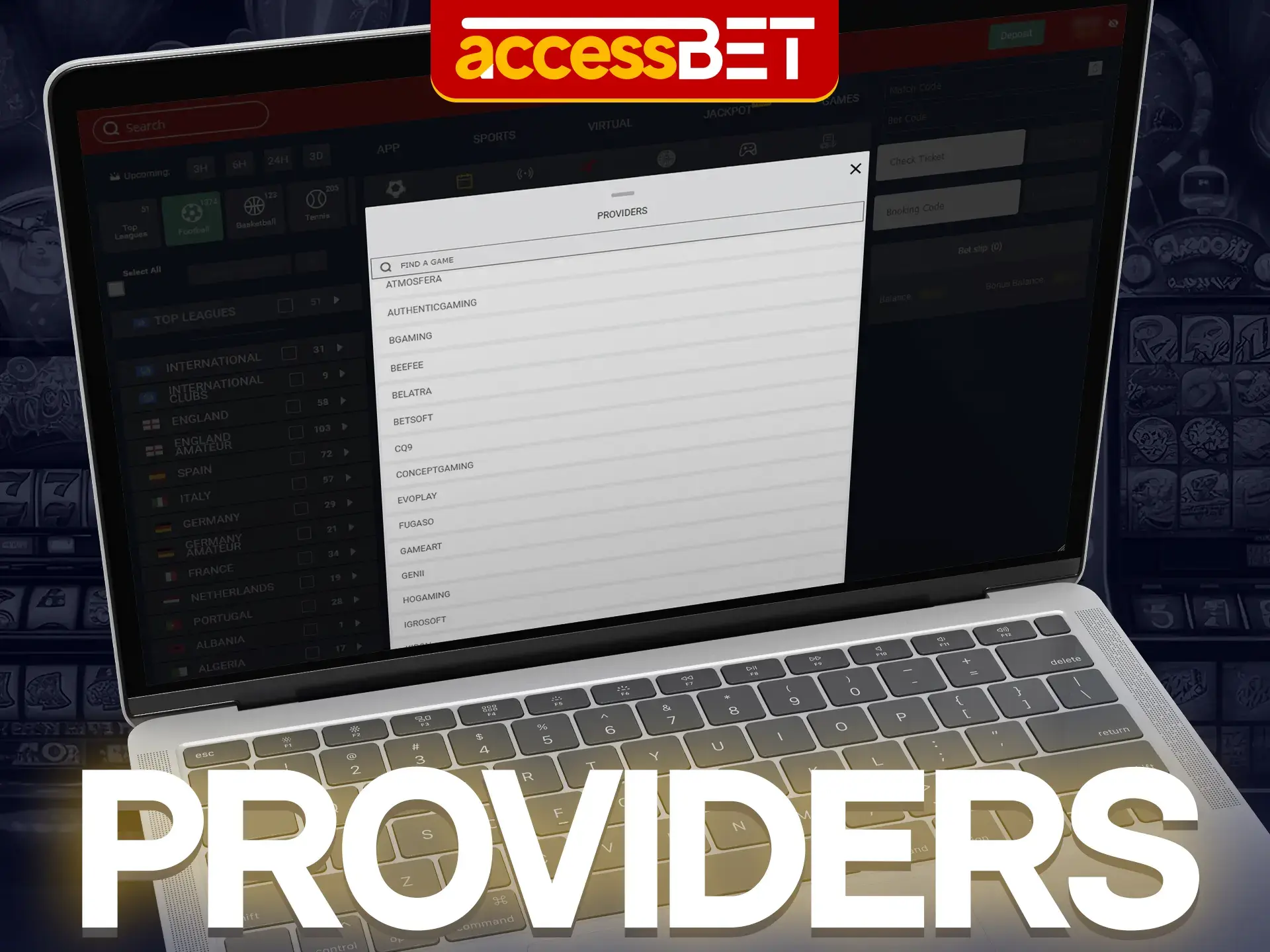 AccessBet Casino features some of the best known and safest providers.