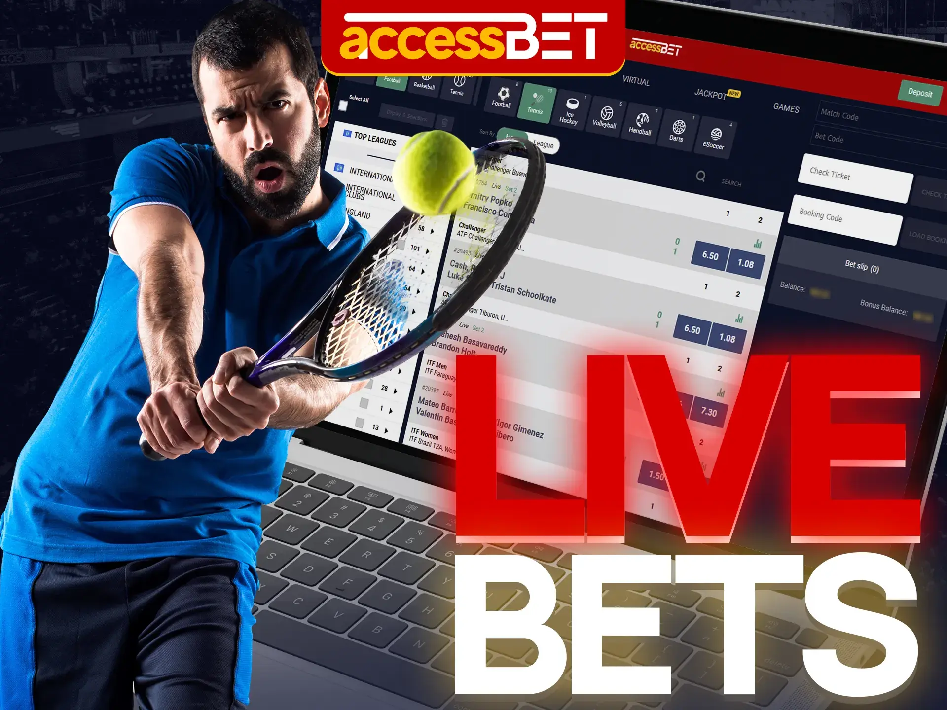 AccessBet offers its customers the highest odds when betting on tennis live.