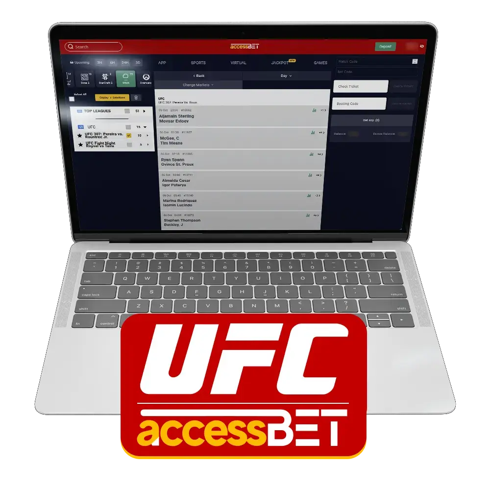 AccessBet's premium sportsbook offers players UFC events as well as dozens of other sports.