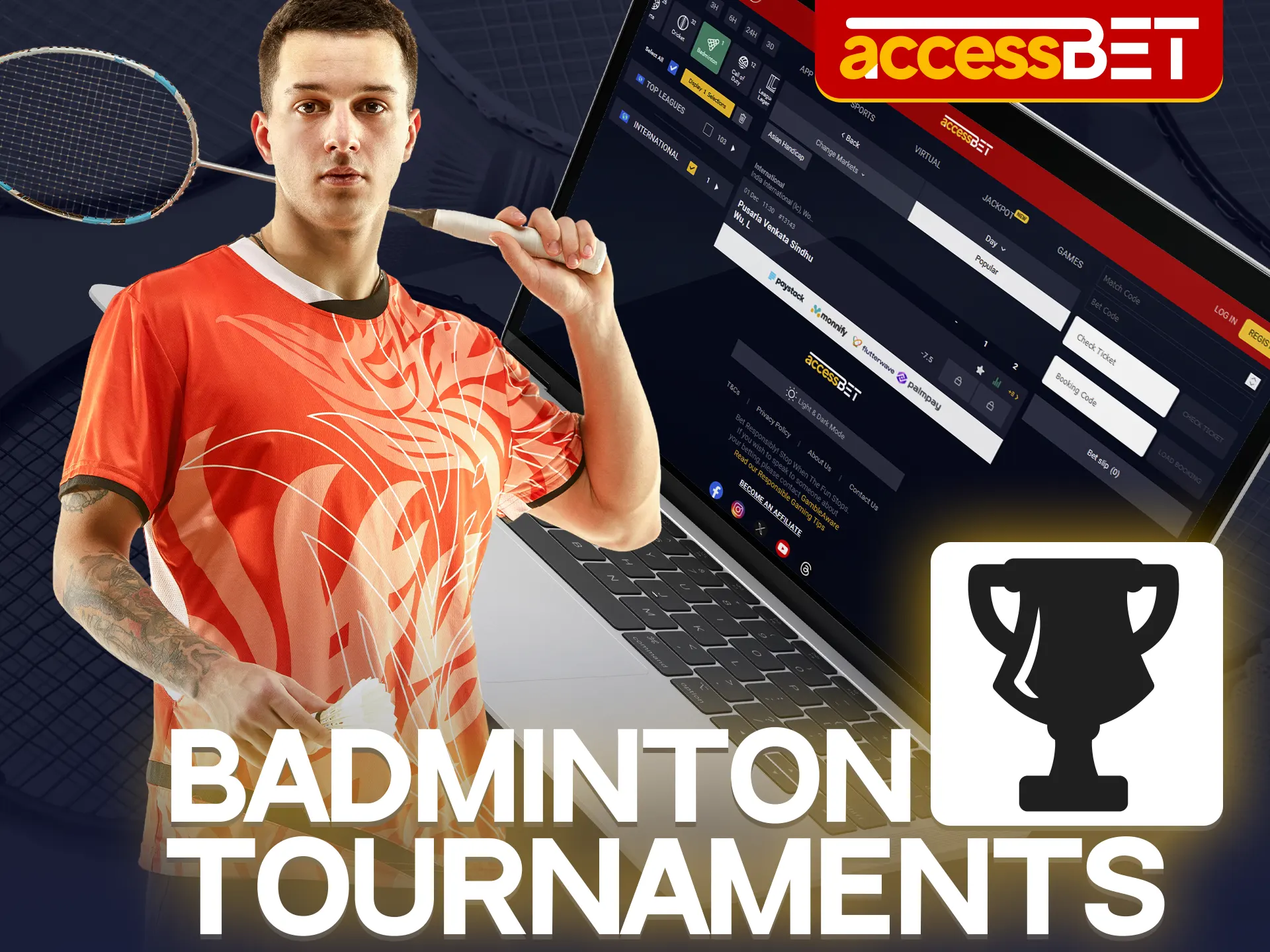 All popular badminton tournaments can be found at Accessbet.