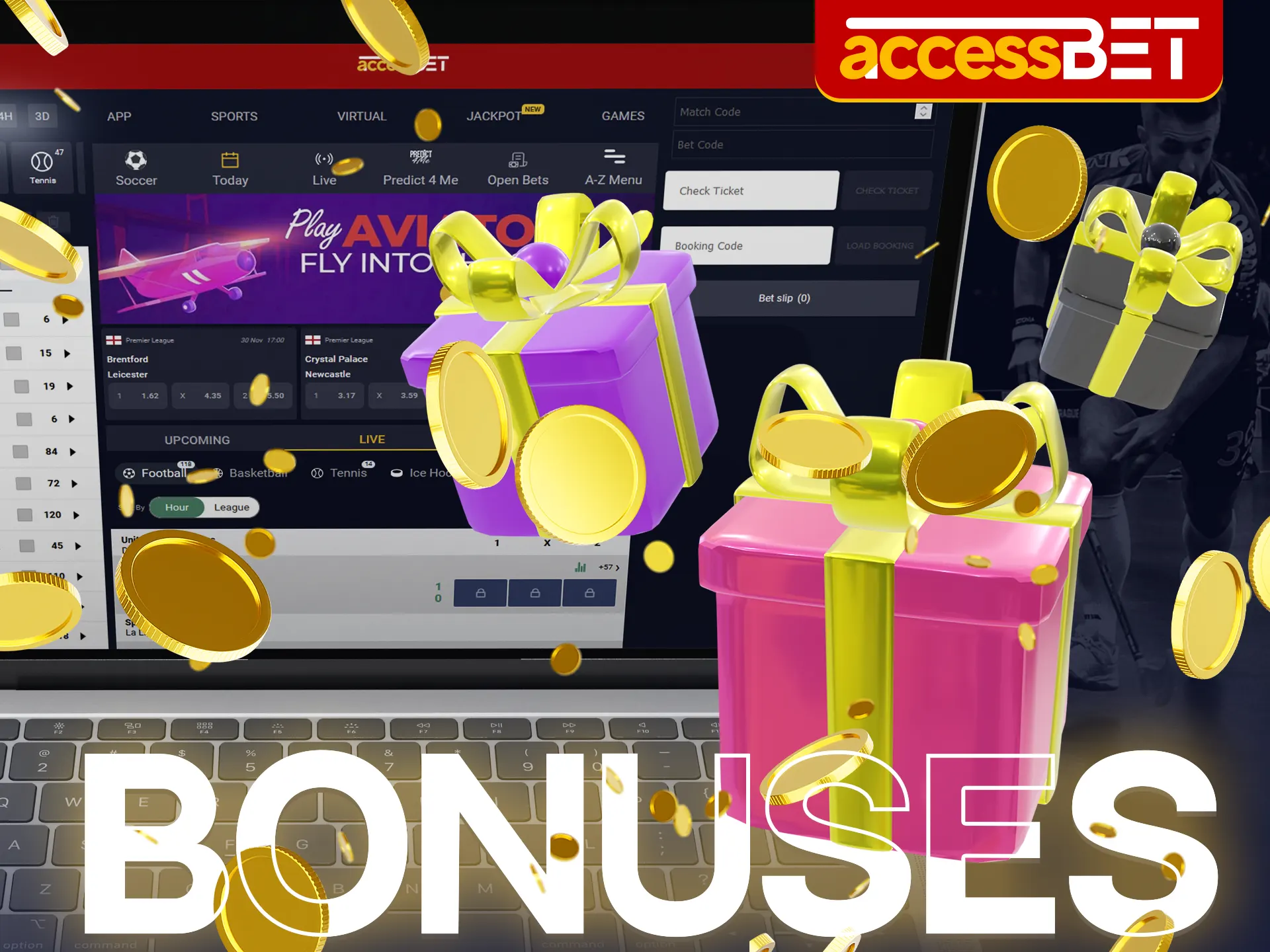 Place free bets on floorball with bonuses from Accessbet.